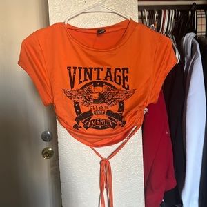 Cute cropped backless top